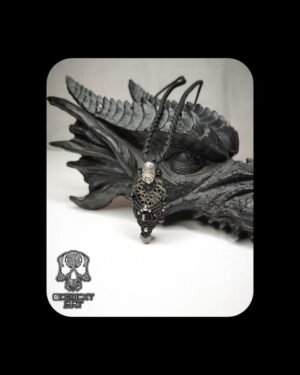 necklace with a gothic or fantasy-inspired design