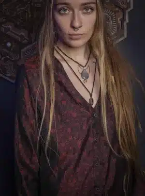 SShirt -Long-sleeves-SILK-Red Earth HAKKER