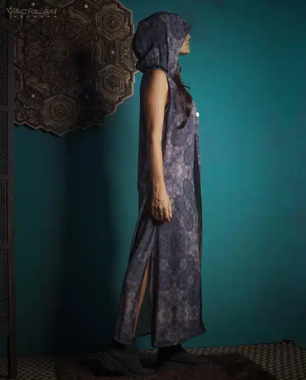 Hooded Long Dress Woman / Viscose - GATORX - Image 2