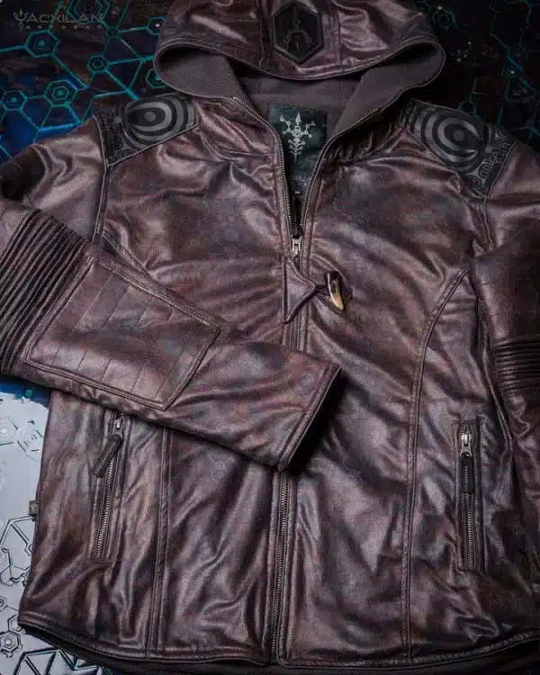 Jacket Men / Fake Leather - Grey SNL Snake