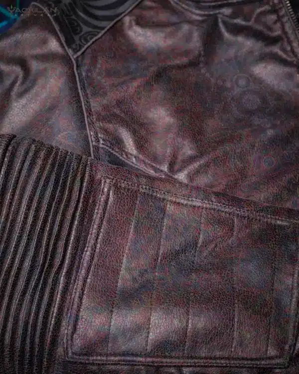 Jacket Men / Fake Leather - Grey SNL Snake - Image 5