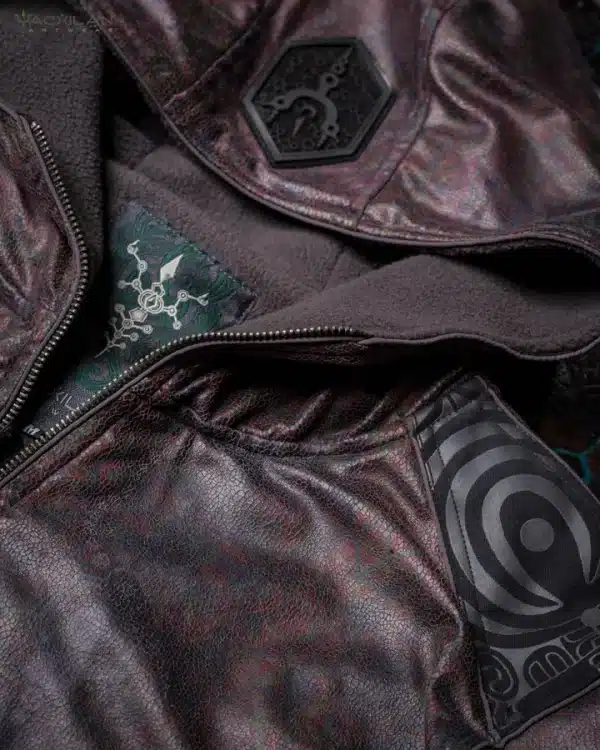 Jacket Men / Fake Leather - Grey SNL Snake - Image 3