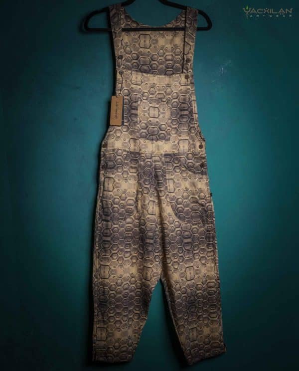 Overall Woman / Belguim Linen Screenprint - Yellow HEX - Image 5