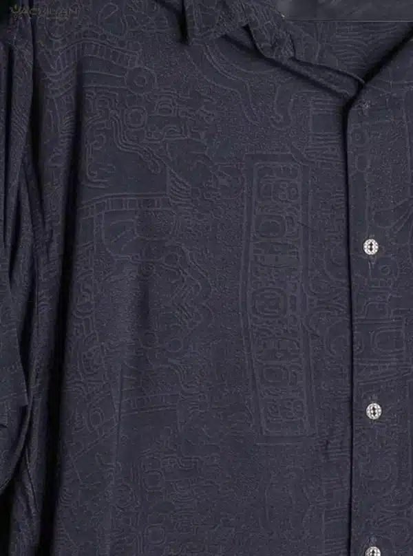 Shirt Men Half Sleeves / Viscose AOP - MAYASTARSHIP - Image 2