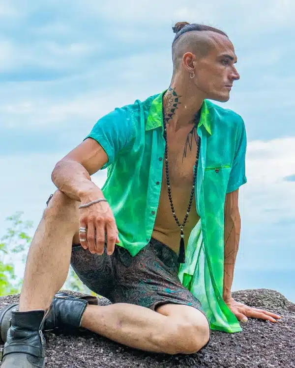Shirt Men Half Sleeves / Bamboo - GREEN LANTERN