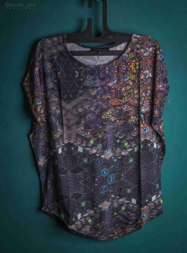 Woman Wideneck Top / Trippy Lace-PSYCHEDELIKA GALACTIKA