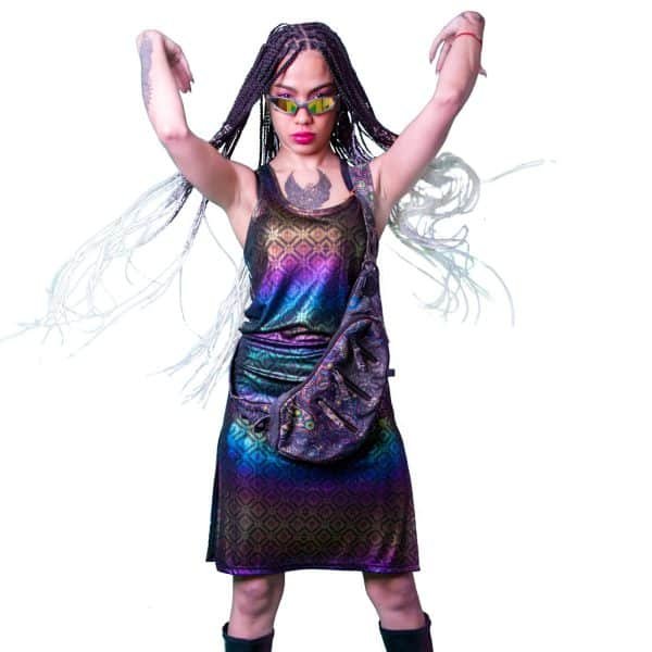 FITTED DRESS HOLOGRAPHIC GURRCCI - Image 2