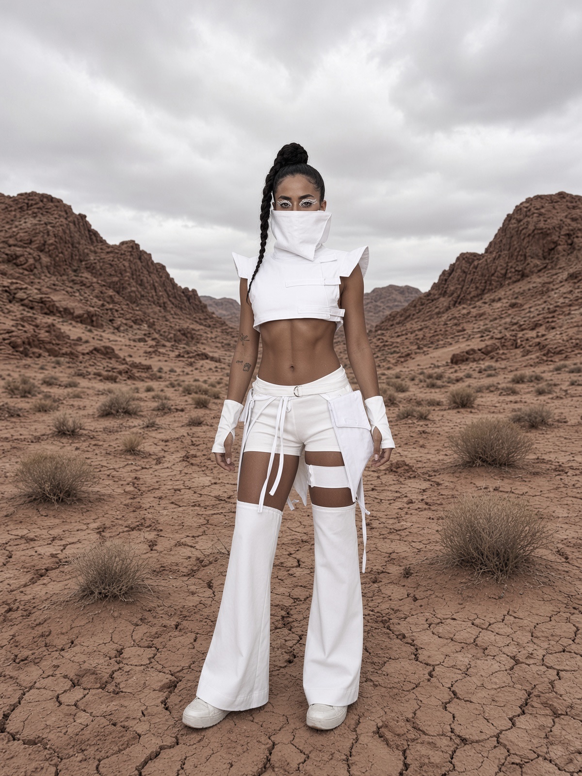 Desert Armor  Crop Vest And matching gloves Mina nia