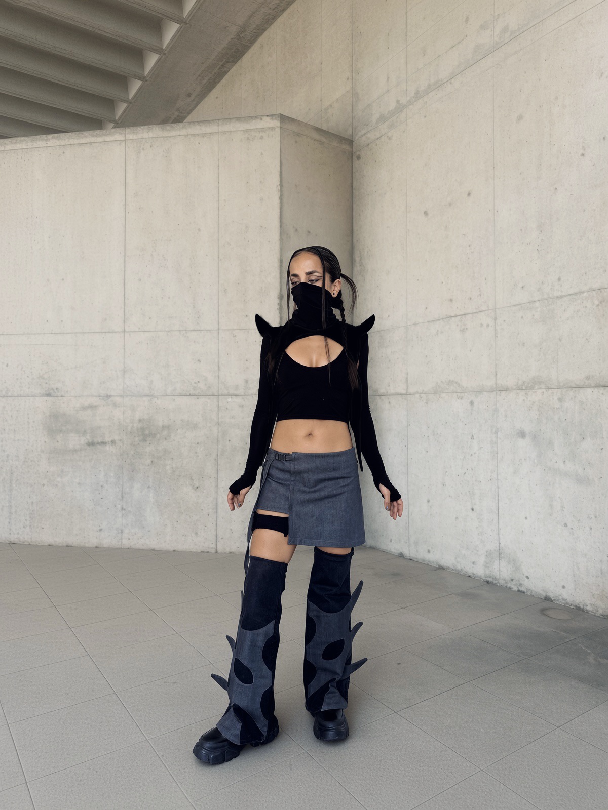 Rift Armor Set Crop vest, top and mask Mina nia