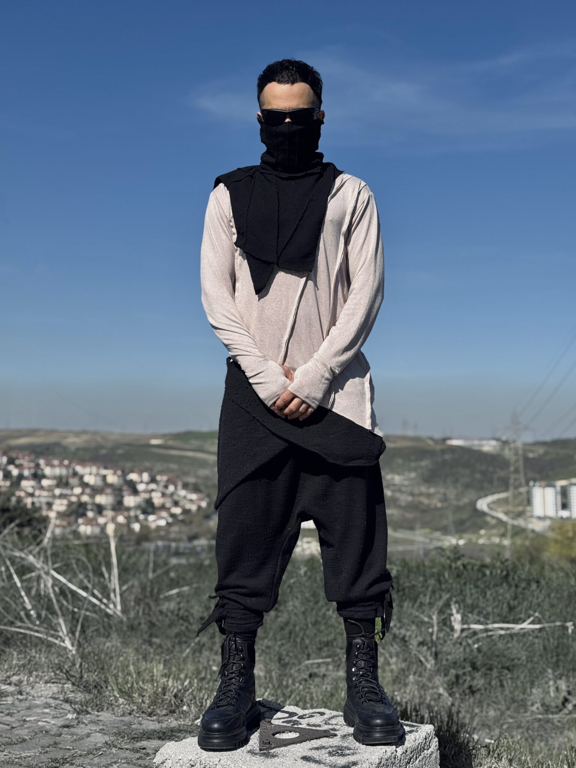 Asymmetrical Draped Shirt Mina Nia