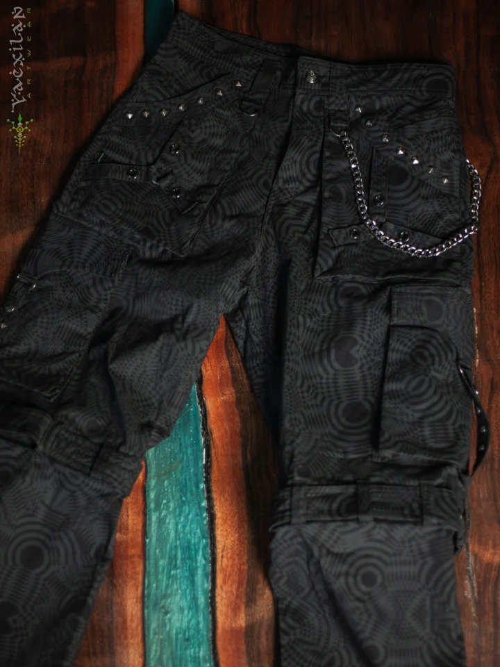 Pants Men Baggy Pockets Blak WIERD NOIZES